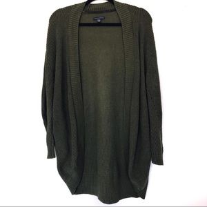 AE Hunter Green High/low Knit Cardigan